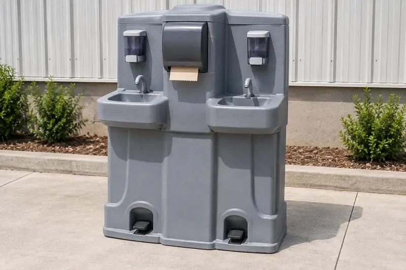 Portable handwashing equipment with supplies and basins